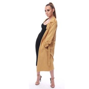 Suede Trench Coat